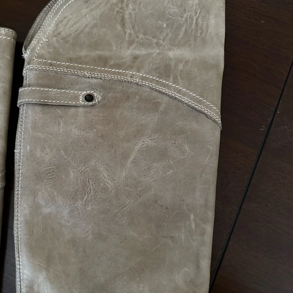 Frye Women's Beige Leather Knee-High Boots - Picture 3 of 9